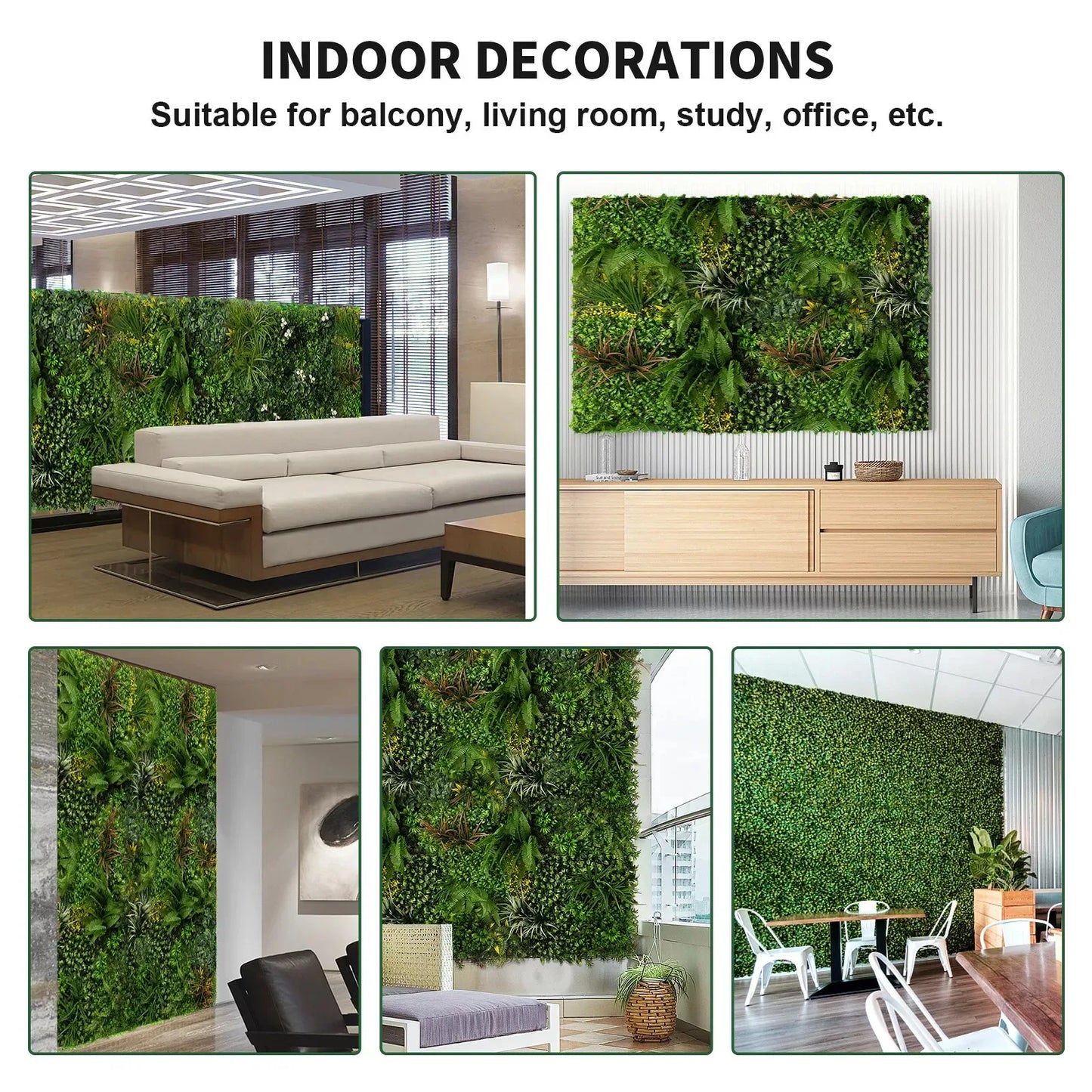 40x40" Artificial Plant Wall Decoration Grass Backdrop