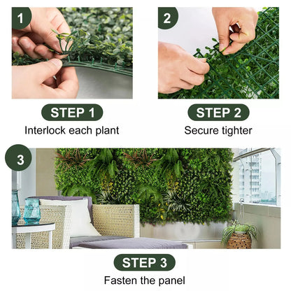 40x40" Artificial Plant Wall Decoration Grass Backdrop